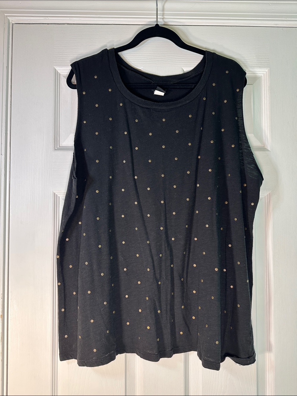 torrid Black Tank Top with Gold Dot Print
